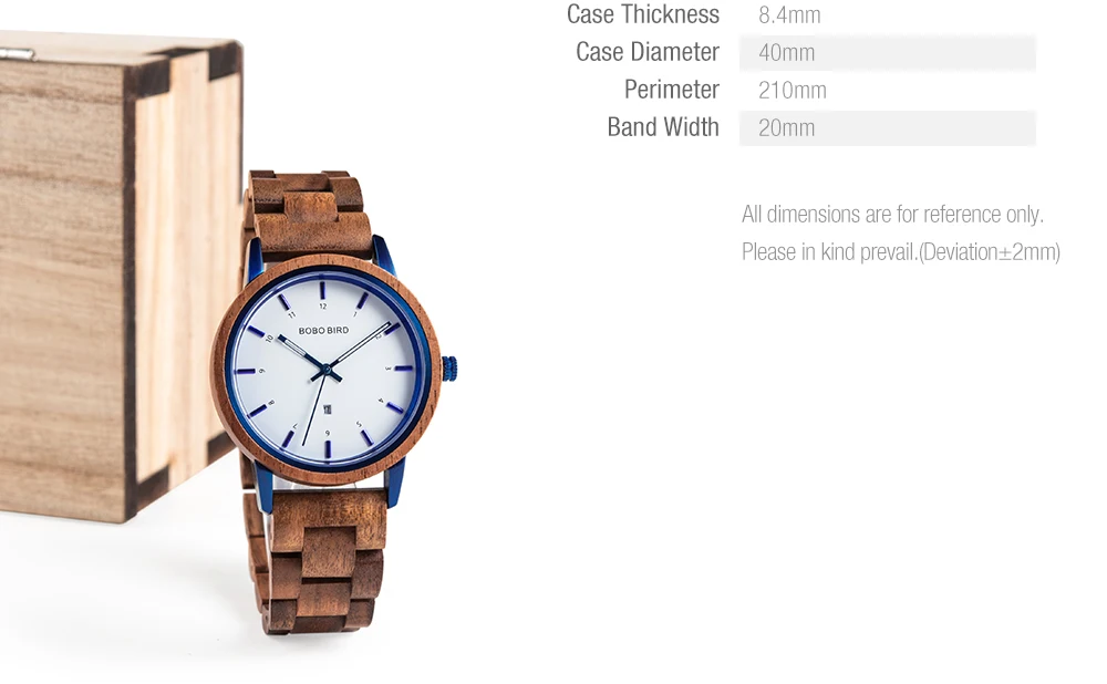 BOBO BIRD Luxury Men Watch Wooden Quartz Wristwatches Japanese Movement Fashion Women Timepiece Custom Gift Box Reloj De Hombre