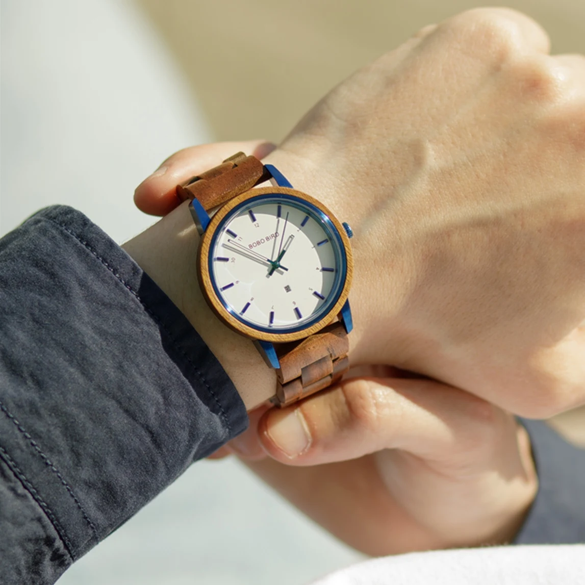 BOBO BIRD Luxury Men Watch Wooden Quartz Wristwatches Japanese Movement Fashion Women Timepiece Custom Gift Box Reloj De Hombre