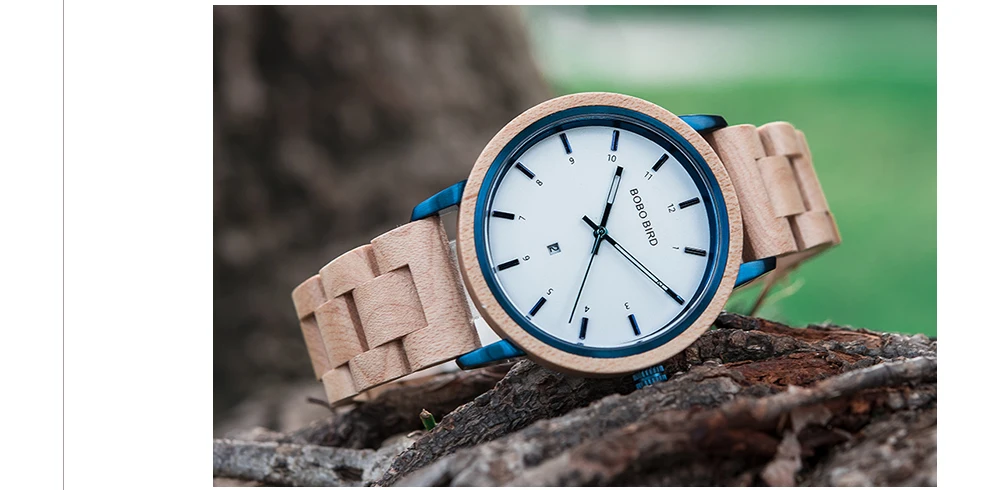 BOBO BIRD Luxury Men Watch Wooden Quartz Wristwatches Japanese Movement Fashion Women Timepiece Custom Gift Box Reloj De Hombre