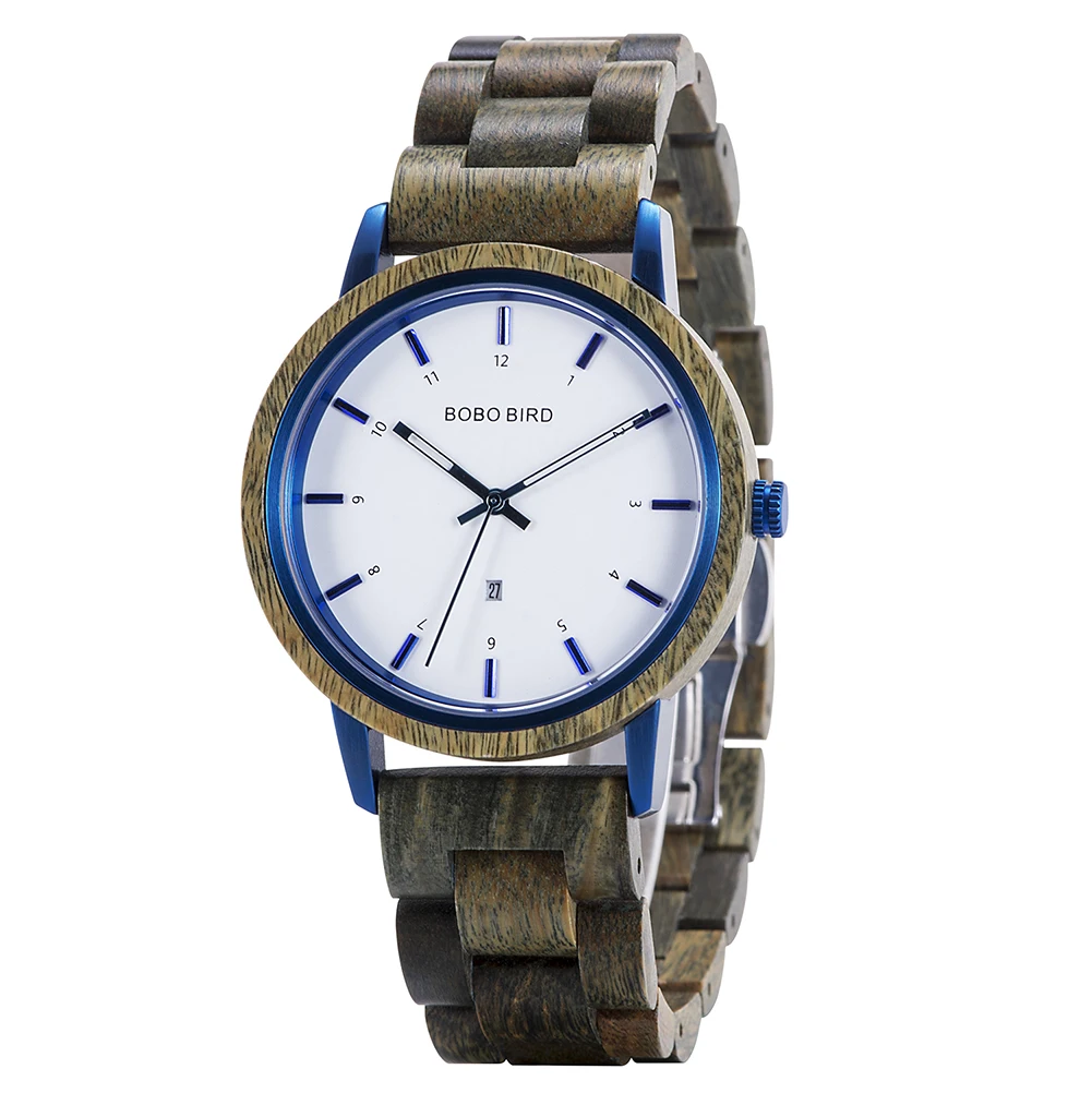 BOBO BIRD Luxury Men Watch Wooden Quartz Wristwatches Japanese Movement Fashion Women Timepiece Custom Gift Box Reloj De Hombre