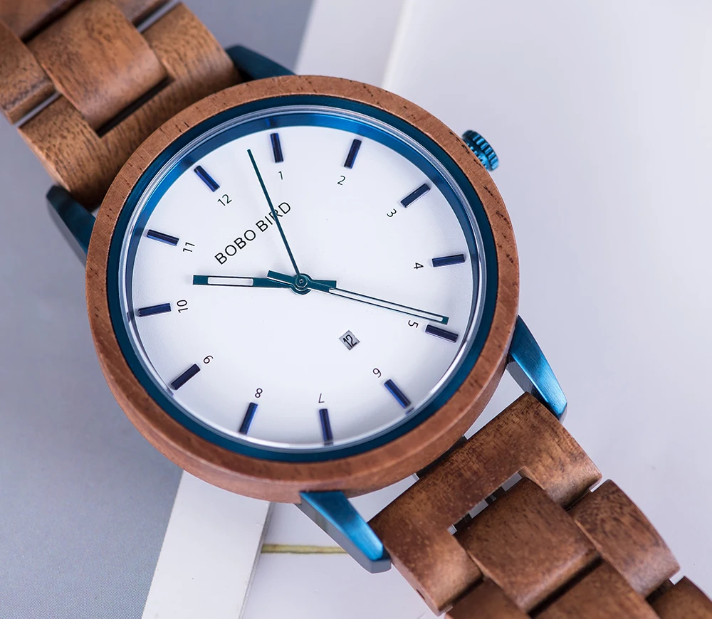 BOBO BIRD Luxury Men Watch Wooden Quartz Wristwatches Japanese Movement Fashion Women Timepiece Custom Gift Box Reloj De Hombre