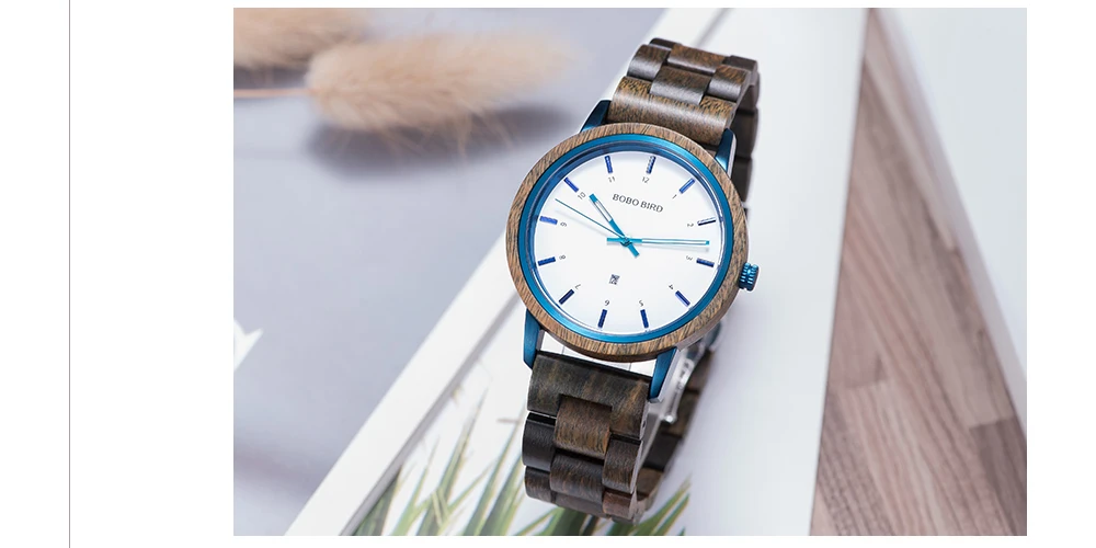 BOBO BIRD Luxury Men Watch Wooden Quartz Wristwatches Japanese Movement Fashion Women Timepiece Custom Gift Box Reloj De Hombre