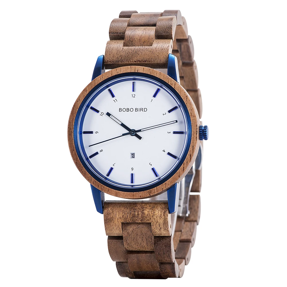 BOBO BIRD Luxury Men Watch Wooden Quartz Wristwatches Japanese Movement Fashion Women Timepiece Custom Gift Box Reloj De Hombre