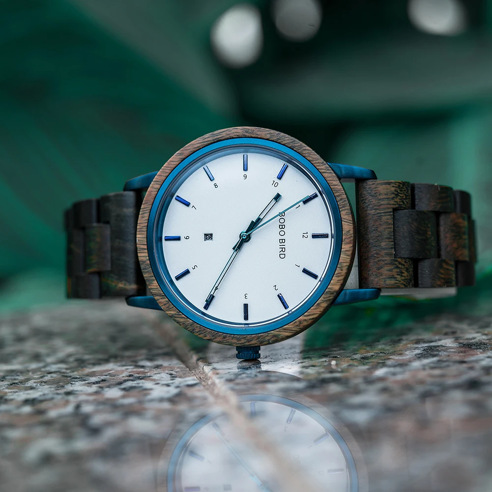 BOBO BIRD Luxury Men Watch Wooden Quartz Wristwatches Japanese Movement Fashion Women Timepiece Custom Gift Box Reloj De Hombre