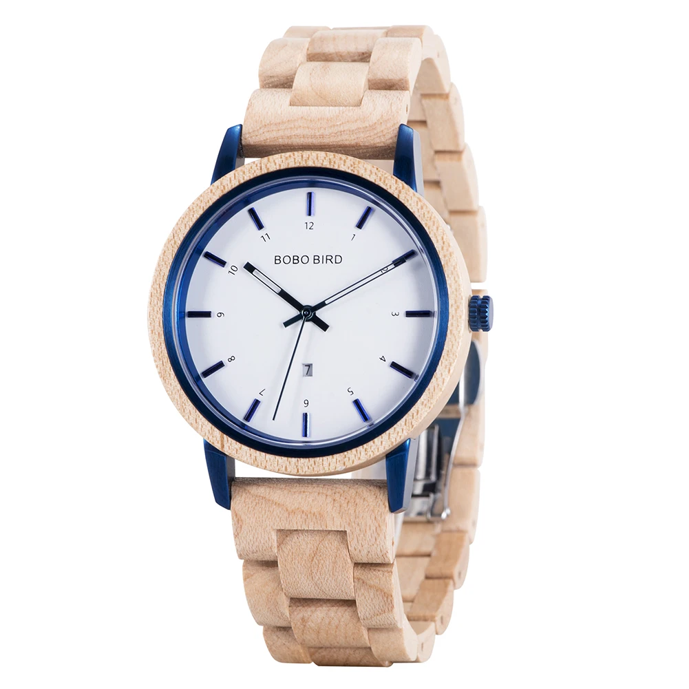 BOBO BIRD Luxury Men Watch Wooden Quartz Wristwatches Japanese Movement Fashion Women Timepiece Custom Gift Box Reloj De Hombre