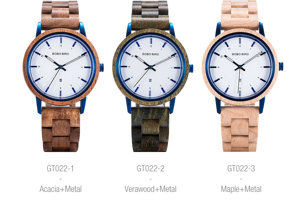 BOBO BIRD Luxury Men Watch Wooden Quartz Wristwatches Japanese Movement Fashion Women Timepiece Custom Gift Box Reloj De Hombre