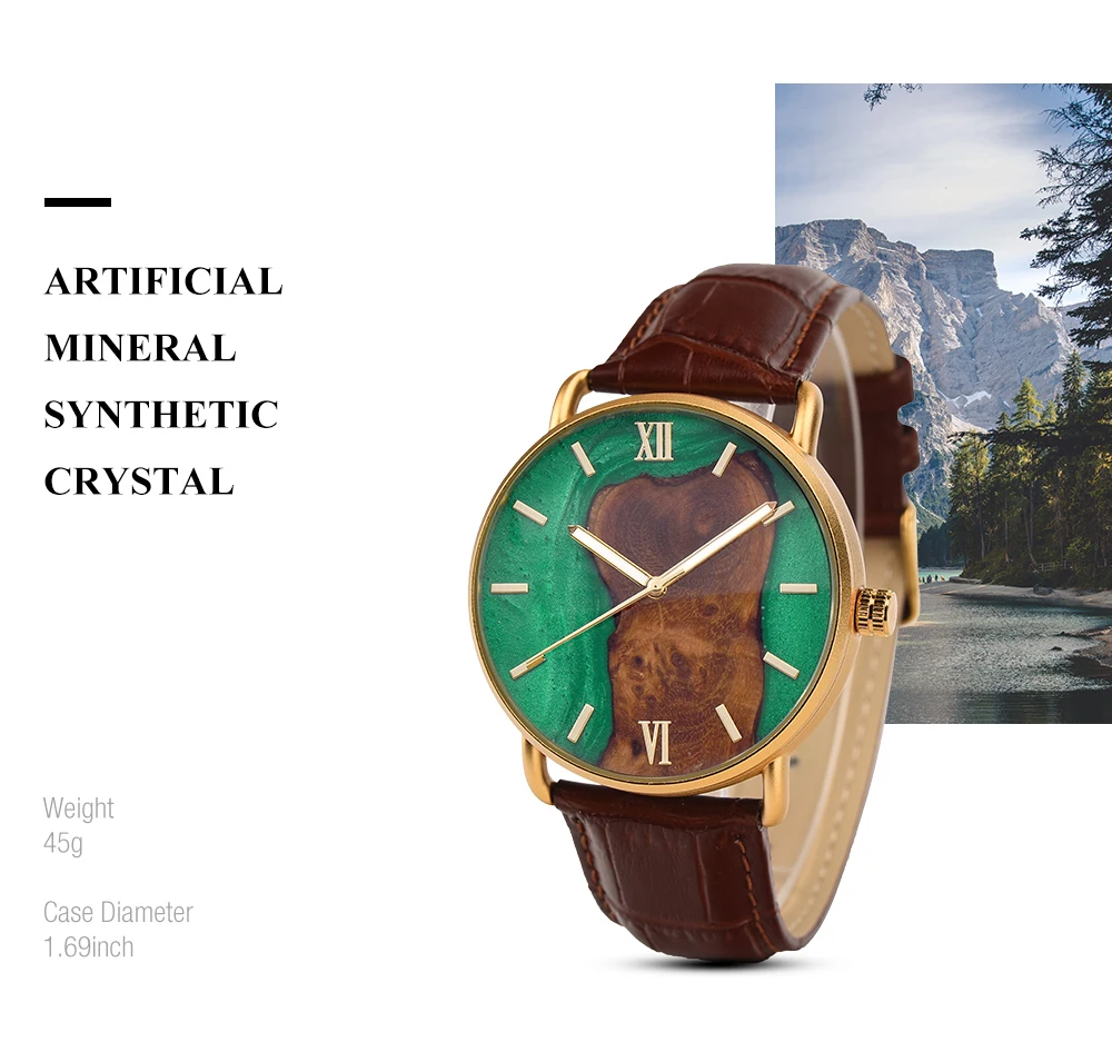 Customize Man Watch Dropshipping Resin Quartz Men's Watches BOBO BIRD Wood Wristwatch Male Timepiece Clock Blue Wrist Man Watch