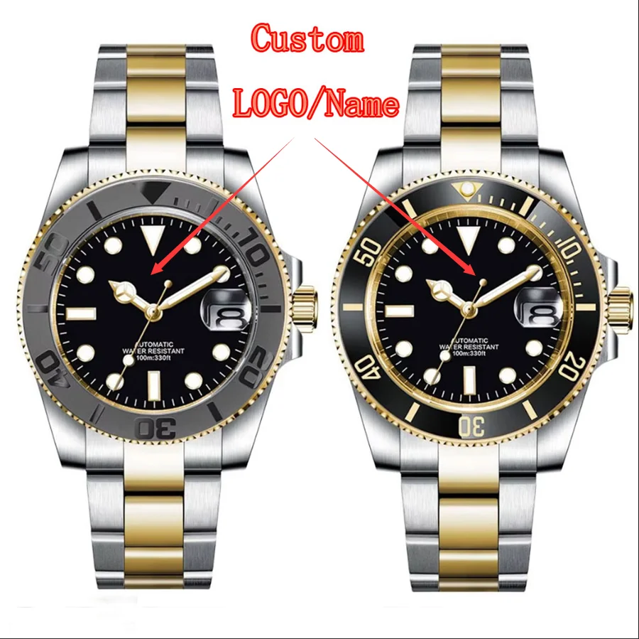 40mm Diving NH35 man watch Luminous MIYOTA 8215 Automatic Mechanical men watch Customized LOGO SUB Sapphire Crystal Wrist watch