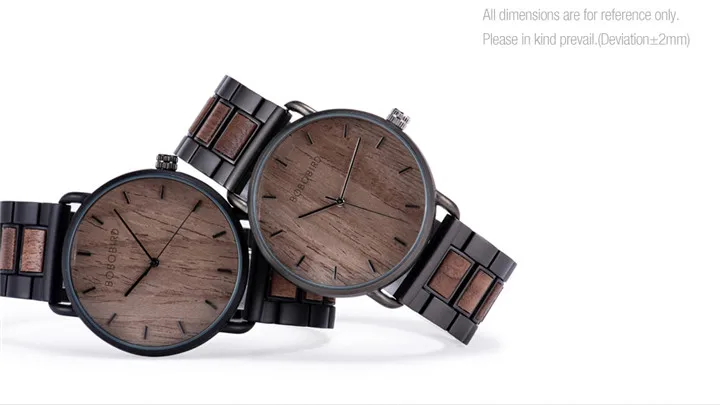 Custom Wood Men Watch Business Wrist Watches Wooden Stainless Steel as Best Gift Erkek Kol Saati Support Dropshipping
