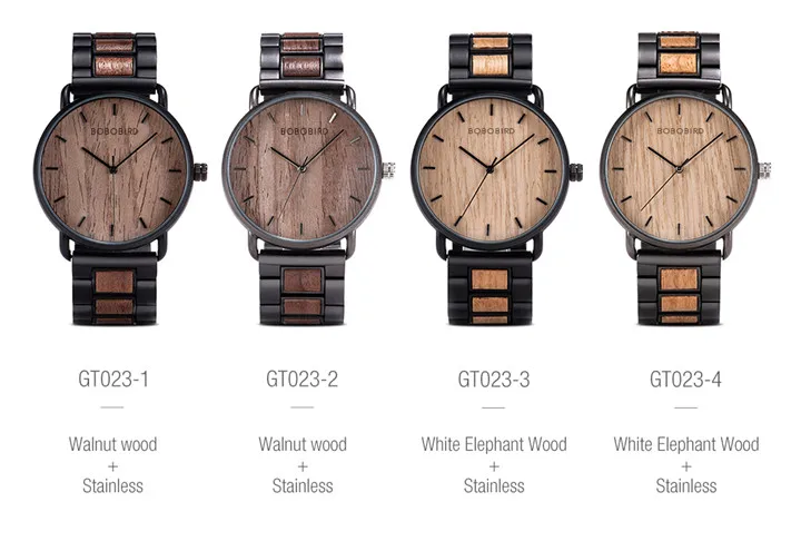 Custom Wood Men Watch Business Wrist Watches Wooden Stainless Steel as Best Gift Erkek Kol Saati Support Dropshipping