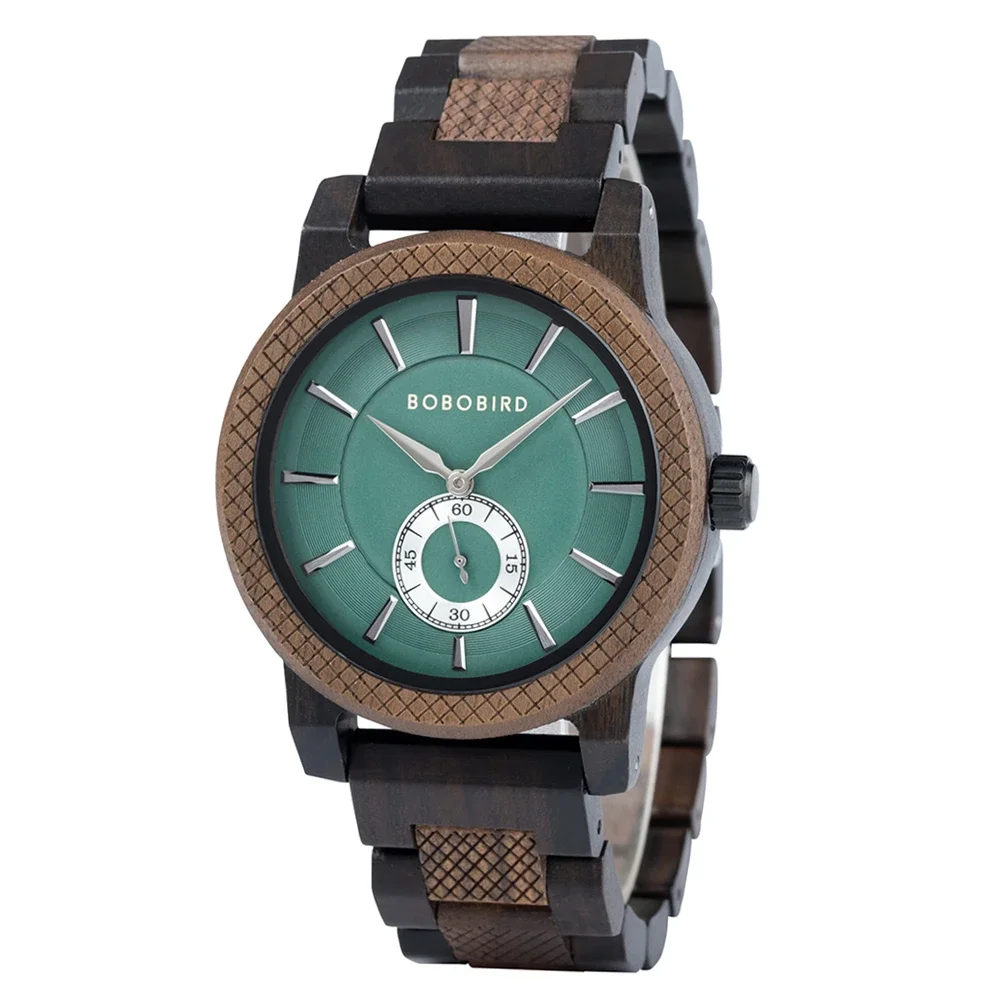 New BOBOBIRD Wood Watch Men's Watches Customized Name Back Case Text Casual Clock Quartz Wristwatch Wedding Watch Wood Box Gift