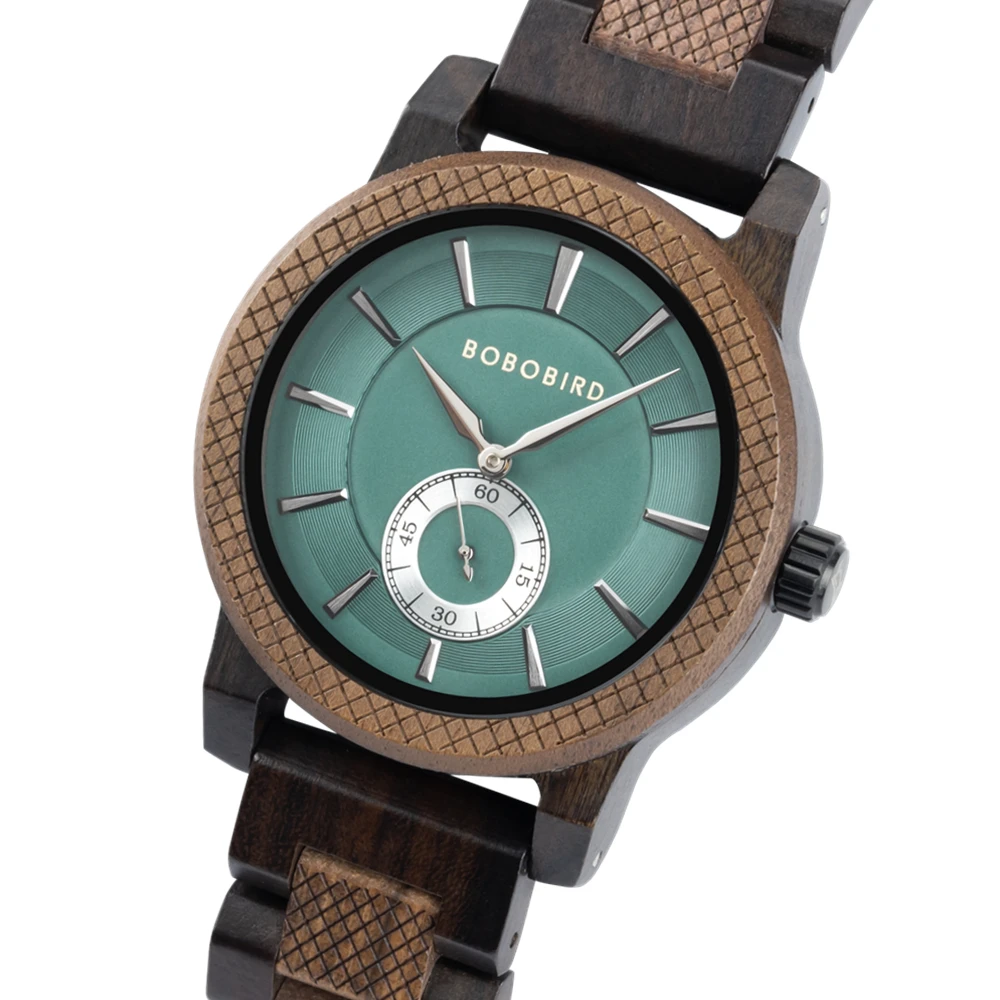 New BOBOBIRD Wood Watch Men's Watches Customized Name Back Case Text Casual Clock Quartz Wristwatch Wedding Watch Wood Box Gift