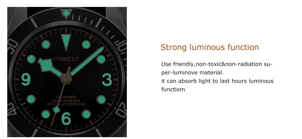 Custom Logo NH35 Movemen Luxury 41mm Biwan Business Men Watches Automatic Mechanical Date Diving Waterproof Glow Watch Corgeut