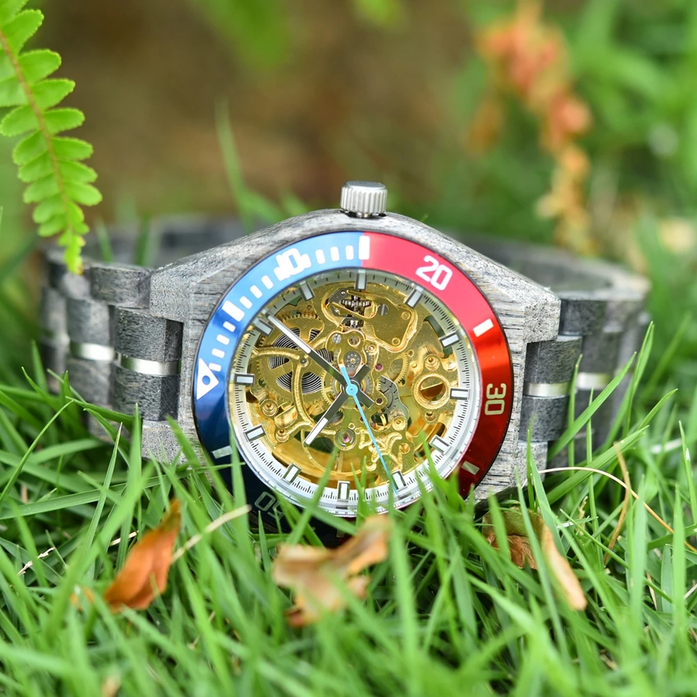 Mechanical Watch Men Wooden Watches BOBO BIRD Luxury Fashion Automatic Wristwatch Luminous Timepiece Clock Custom Gift Box OEM