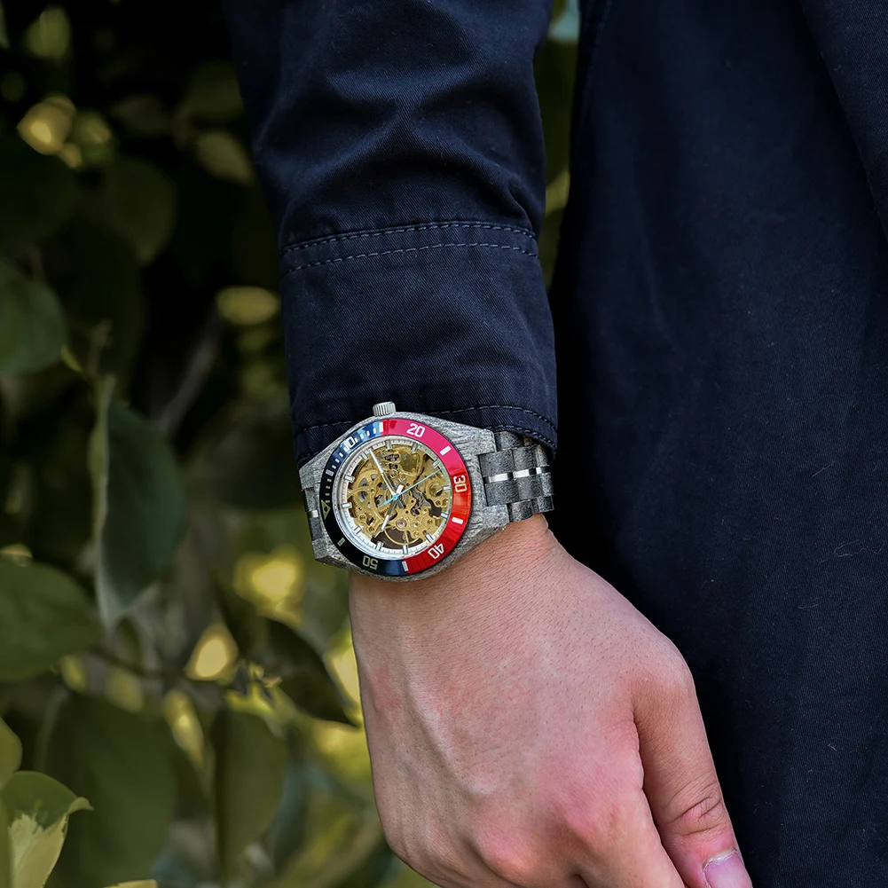 Mechanical Watch Men Wooden Watches BOBO BIRD Luxury Fashion Automatic Wristwatch Luminous Timepiece Clock Custom Gift Box OEM