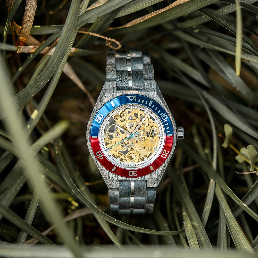 Mechanical Watch Men Wooden Watches BOBO BIRD Luxury Fashion Automatic Wristwatch Luminous Timepiece Clock Custom Gift Box OEM