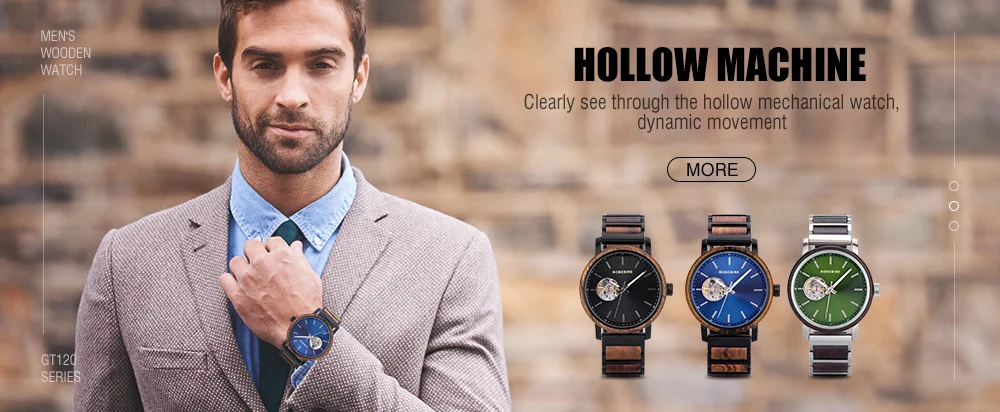 Mechanical Watch BOBO BIRD 2022 Classic Fashion Men's Automatic Wristwatch Tabby Wood Watches Customized Gift Box Reloj Hombre