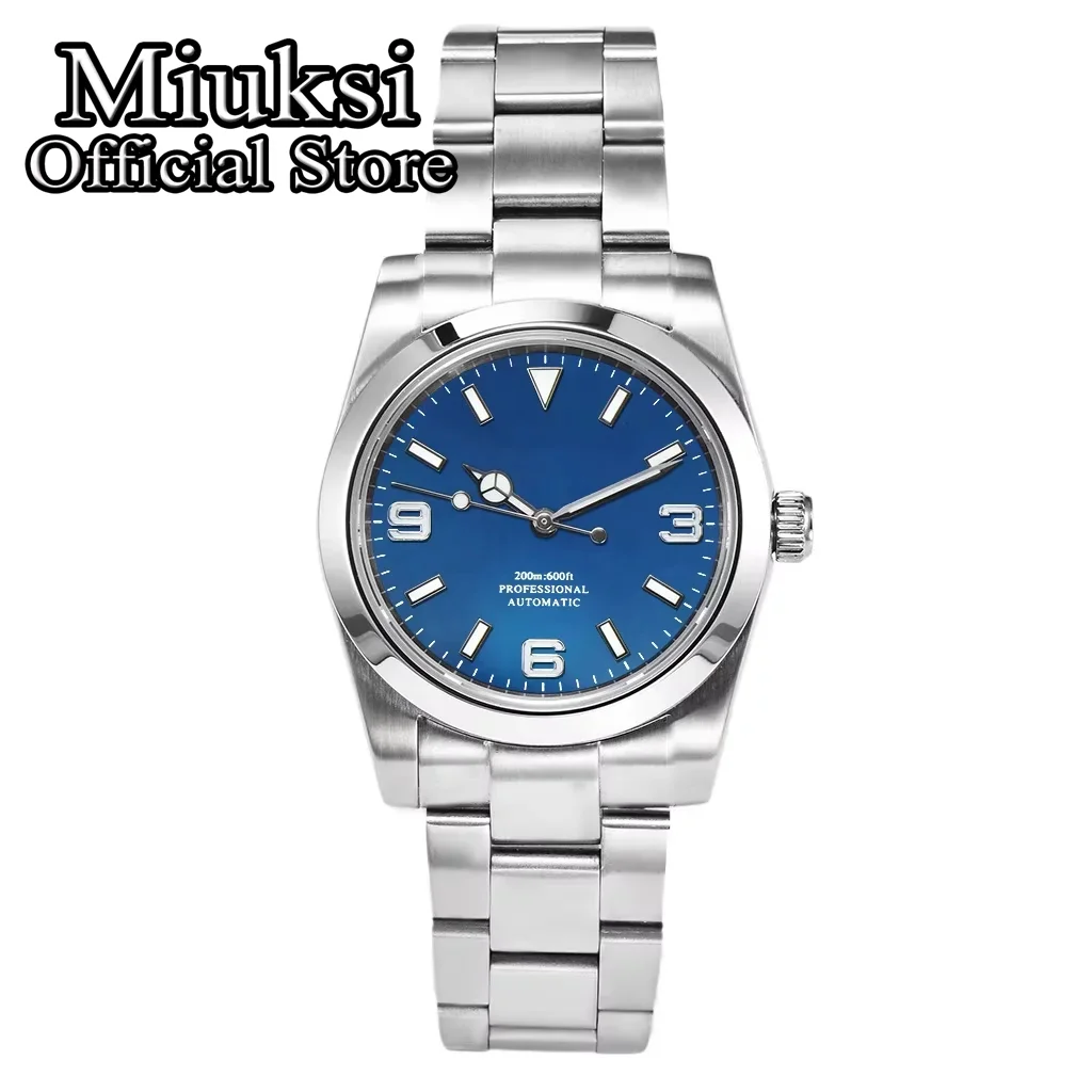 Miuksi NH35 Customized 36mm 39mm Mechanical Watch Fit NH35 Miyota 8215 Movement Automatic Sapphire Waterproof Wristwatch
