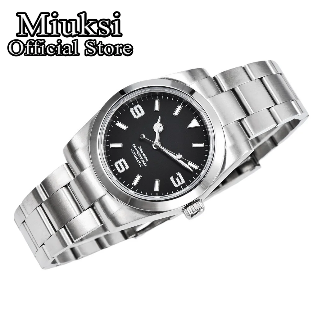 Miuksi NH35 Customized 36mm 39mm Mechanical Watch Fit NH35 Miyota 8215 Movement Automatic Sapphire Waterproof Wristwatch