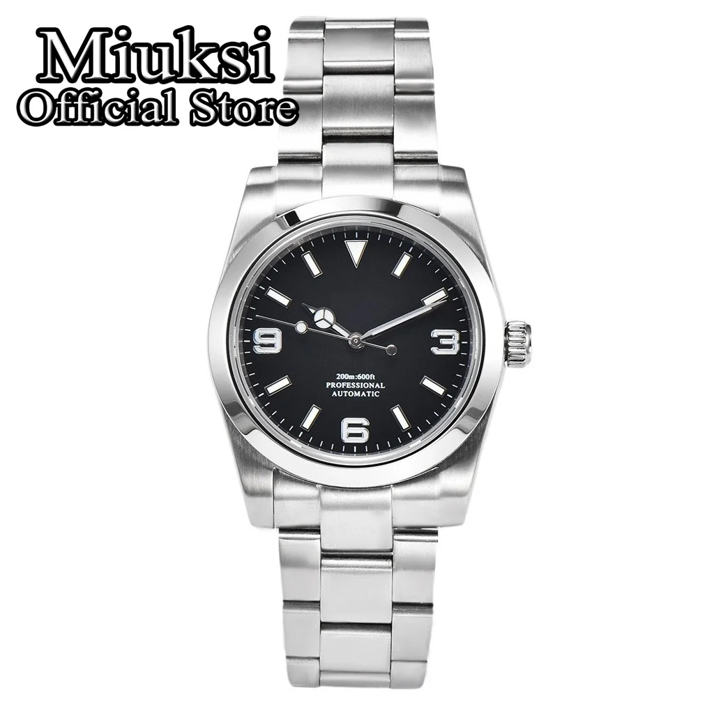 Miuksi NH35 Customized 36mm 39mm Mechanical Watch Fit NH35 Miyota 8215 Movement Automatic Sapphire Waterproof Wristwatch