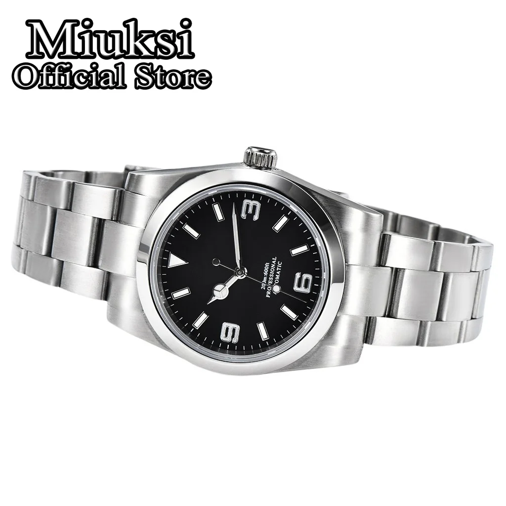 Miuksi NH35 Customized 36mm 39mm Mechanical Watch Fit NH35 Miyota 8215 Movement Automatic Sapphire Waterproof Wristwatch