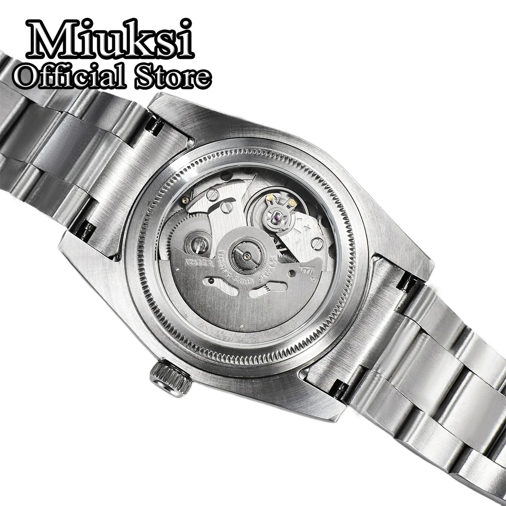 Miuksi NH35 Customized 36mm 39mm Mechanical Watch Fit NH35 Miyota 8215 Movement Automatic Sapphire Waterproof Wristwatch