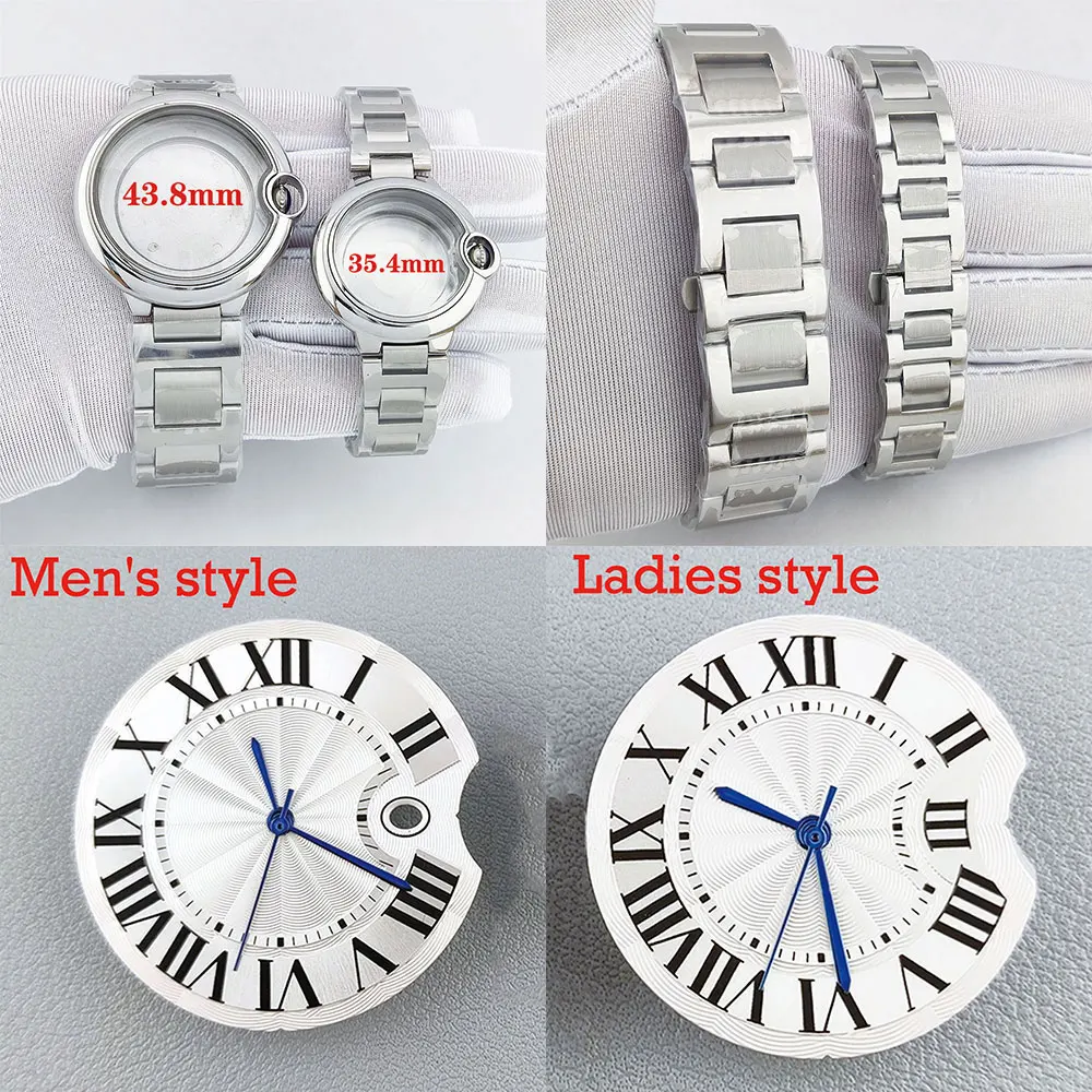High-end Couple's Watch Strength Mineral Glass Balloon Watch Automatic Mechanical Movement Stainless Steel Waterproof Watch Gift