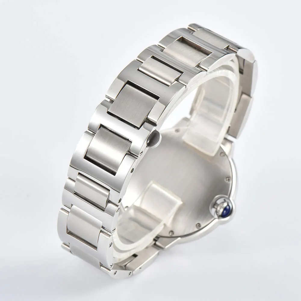 High-end Couple's Watch Strength Mineral Glass Balloon Watch Automatic Mechanical Movement Stainless Steel Waterproof Watch Gift