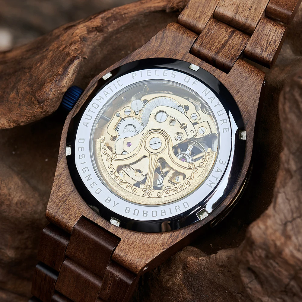 Luxury Fashion Men's Watches with Automatic Movement Mechanical Wrist Watches from BOBO BIRD the Hottest Gifts for Father's Day