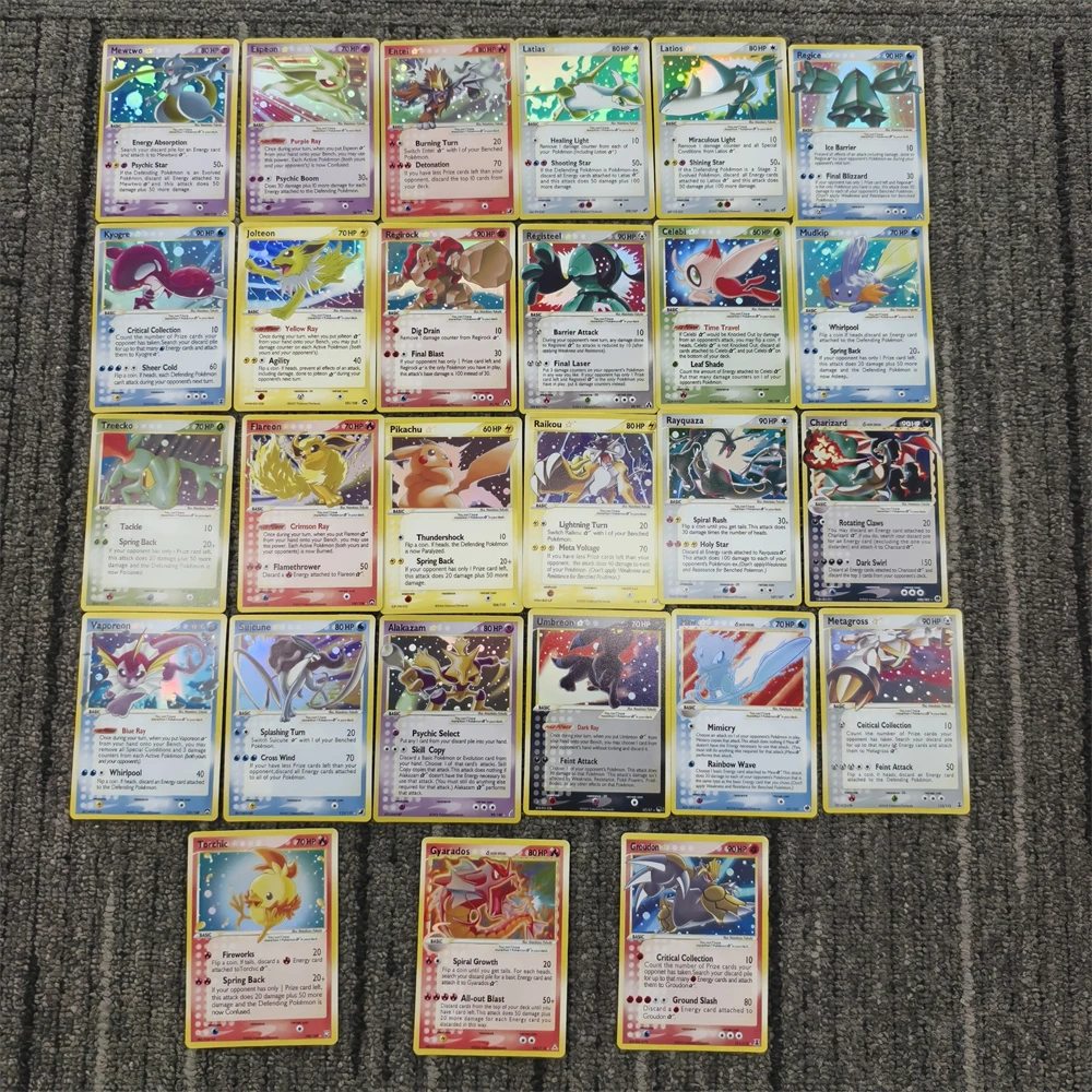 27pcs/set DIY Pocket black Charizards Mewtwo Latias Gyarados PTCG Game Replacement classic Cards Collection of Gifts TOYs