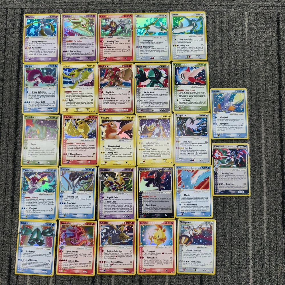 27pcs/set DIY Pocket black Charizards Mewtwo Latias Gyarados PTCG Game Replacement classic Cards Collection of Gifts TOYs