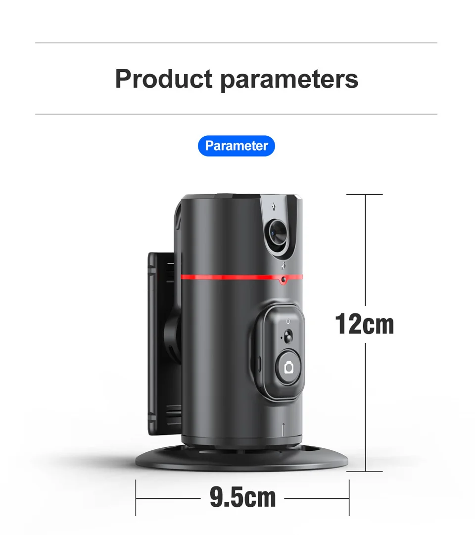 FANGTUOSI Stabilizer Smart Facial Tracking with Removable Fill Light Phone Stand Wireless Selfie Stick Tripod for Live Streaming