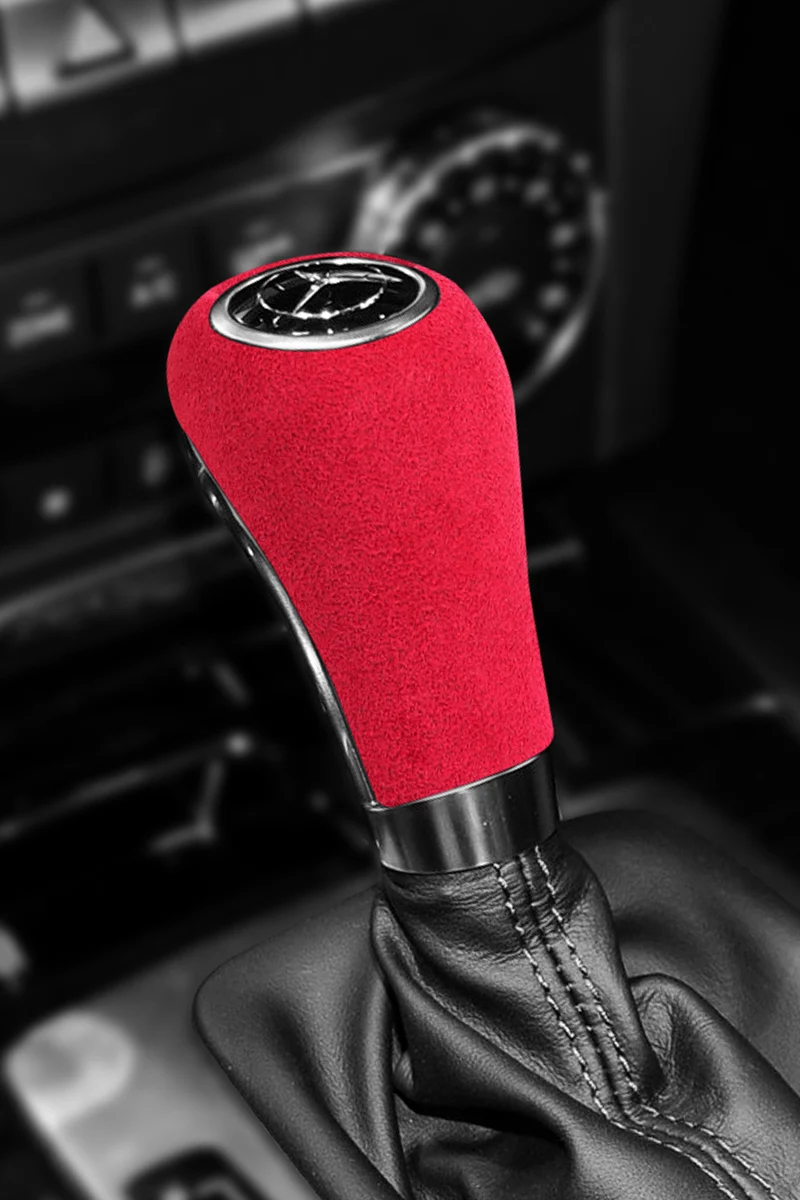 For Mercedes Benz W169 W203 W204 W211 W212 W461 W463 GLS X166 GLK X164 2009-2011 Italian Suede Overlay Gear Shift Knob Cover