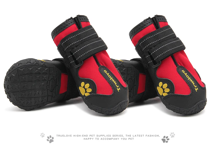Truelove Pet Shoes Warm Snow Breathable Soft Strong Waterproof Reflective For Big Small Pet Sports Training Product TLS3961