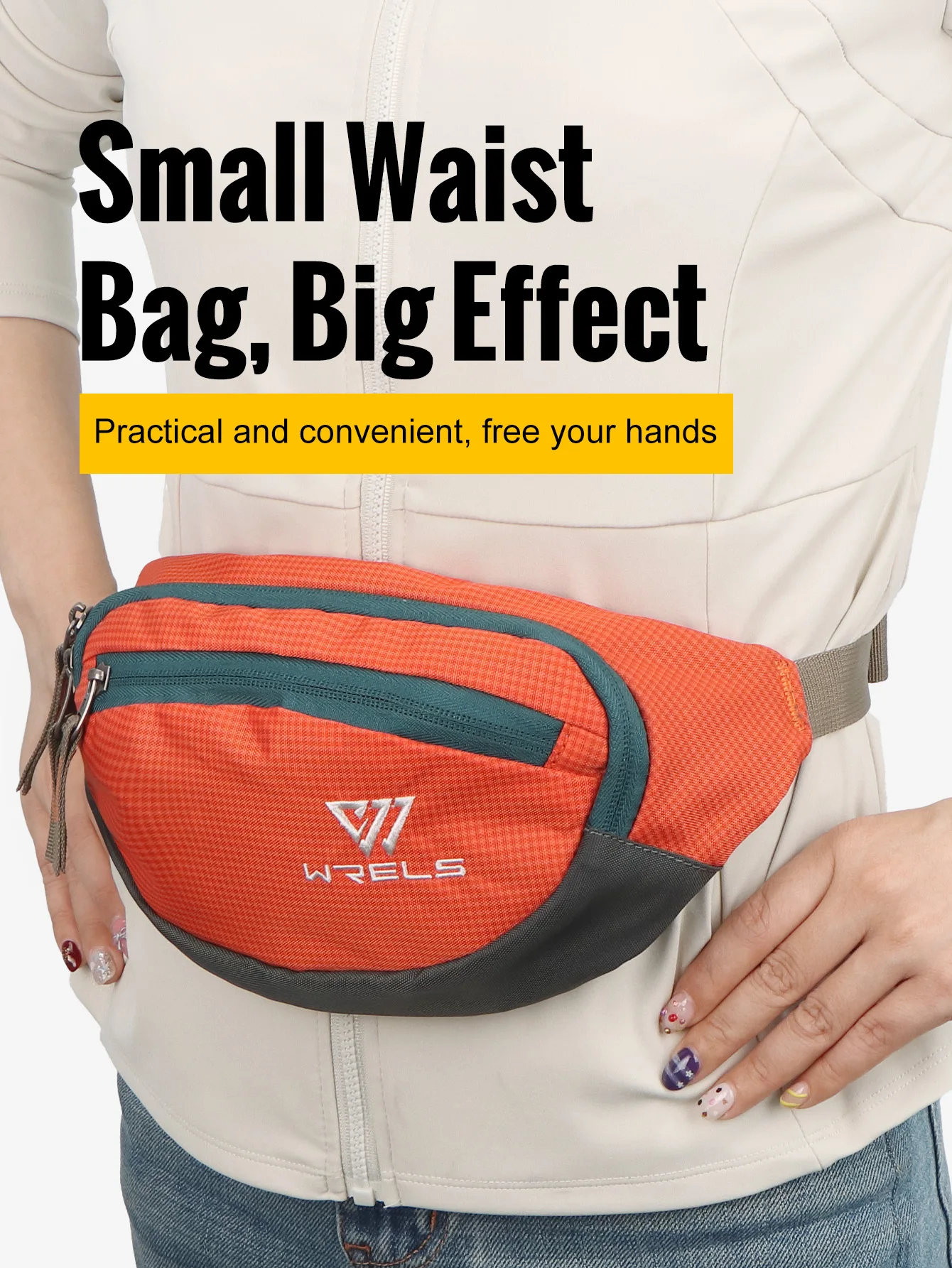 WRELS Running Waist Belt Bag Sport Multifunctional Ultralight Bounce Free Running Waist Pack Waterproof Fitness Mobile Phone Bag