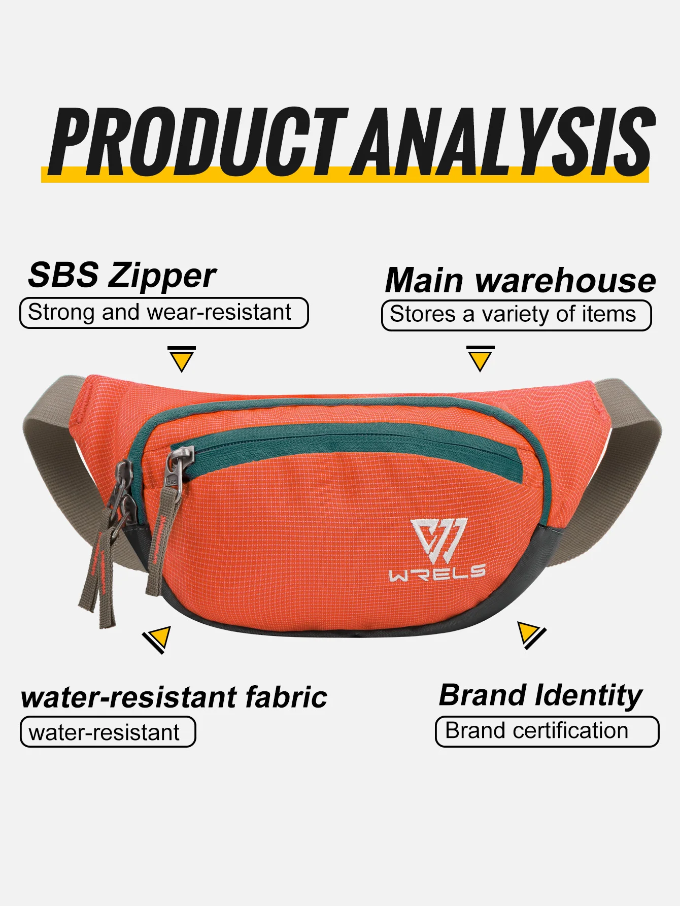 WRELS Running Waist Belt Bag Sport Multifunctional Ultralight Bounce Free Running Waist Pack Waterproof Fitness Mobile Phone Bag
