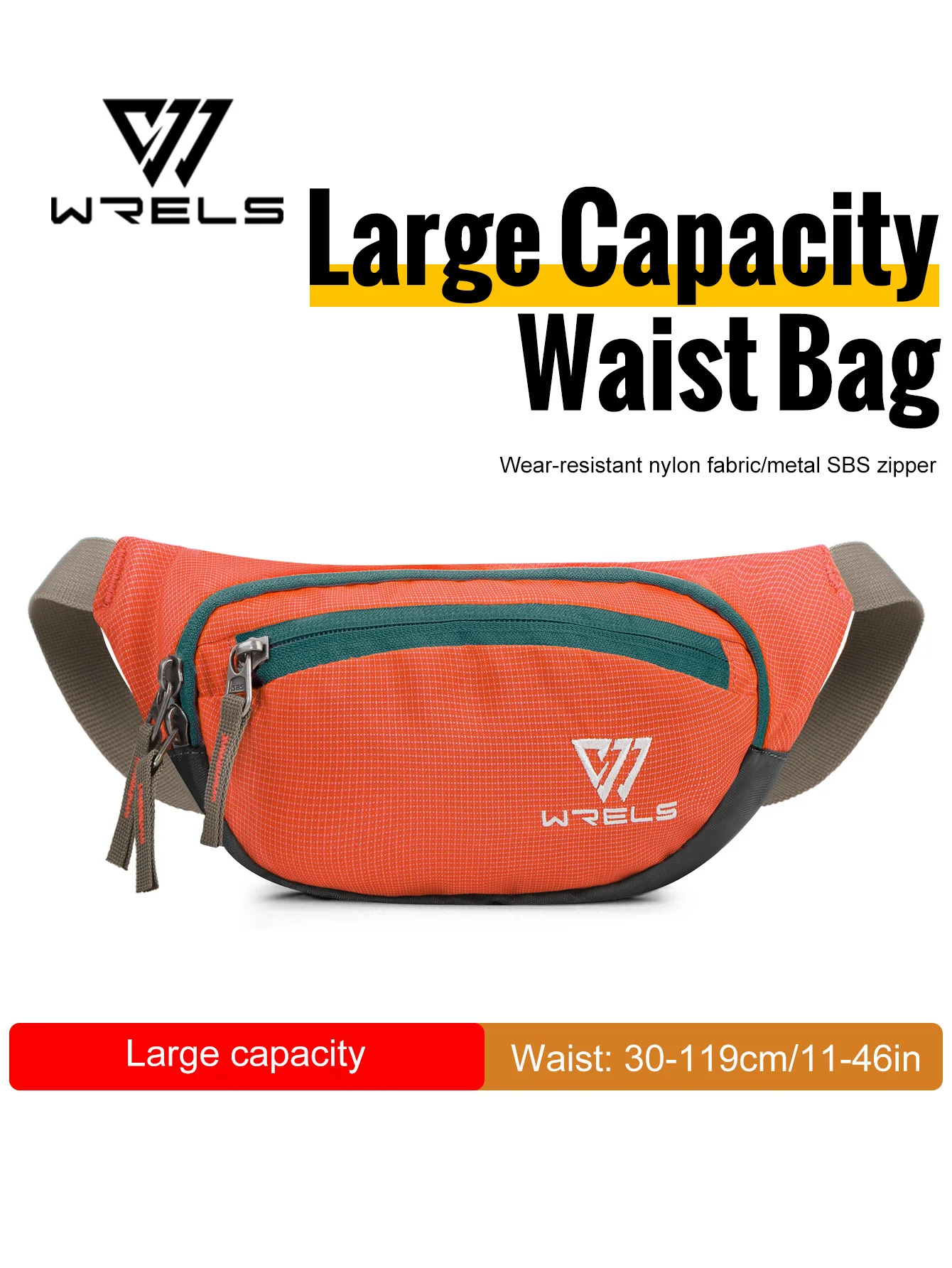 WRELS Running Waist Belt Bag Sport Multifunctional Ultralight Bounce Free Running Waist Pack Waterproof Fitness Mobile Phone Bag