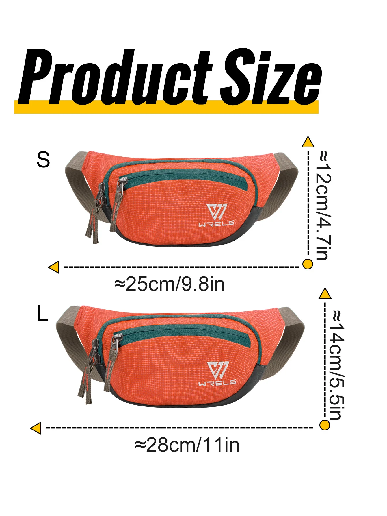 WRELS Running Waist Belt Bag Sport Multifunctional Ultralight Bounce Free Running Waist Pack Waterproof Fitness Mobile Phone Bag