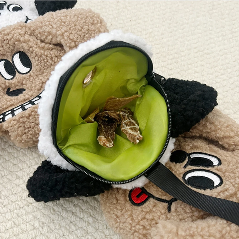 Plush Puppy Waste Bag Dispenser Outdoor Portable Dog Poop Holder Carrier Pet Clean Up Accessories