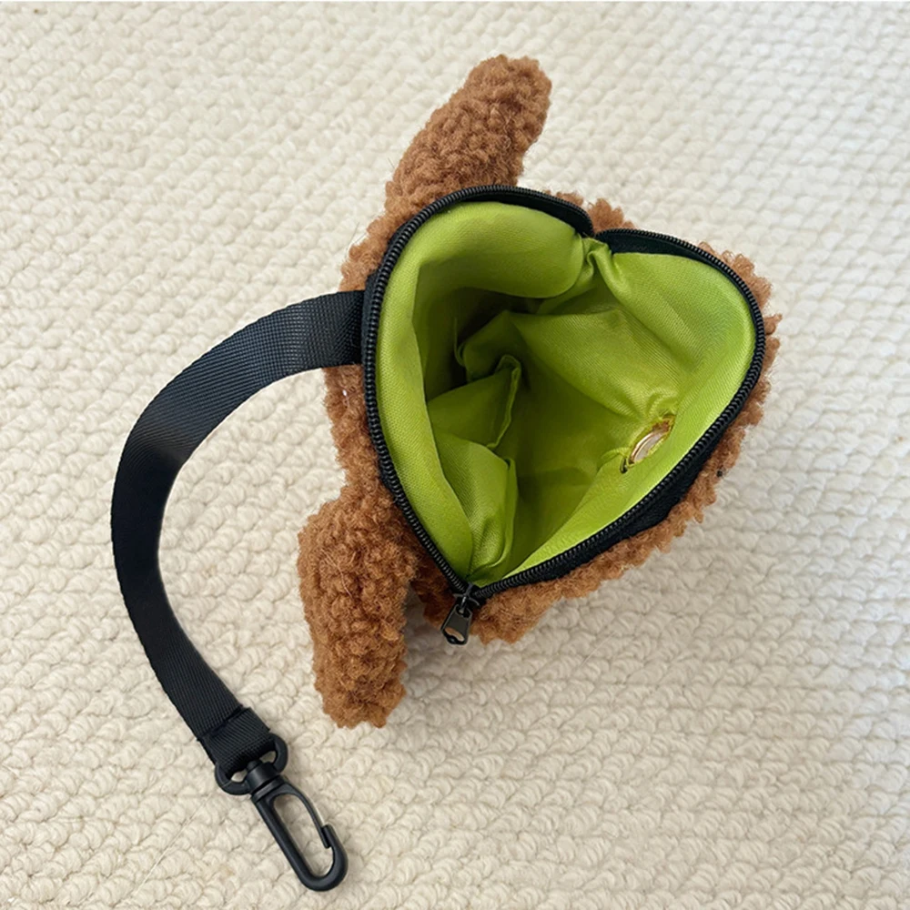 Plush Puppy Waste Bag Dispenser Outdoor Portable Dog Poop Holder Carrier Pet Clean Up Accessories