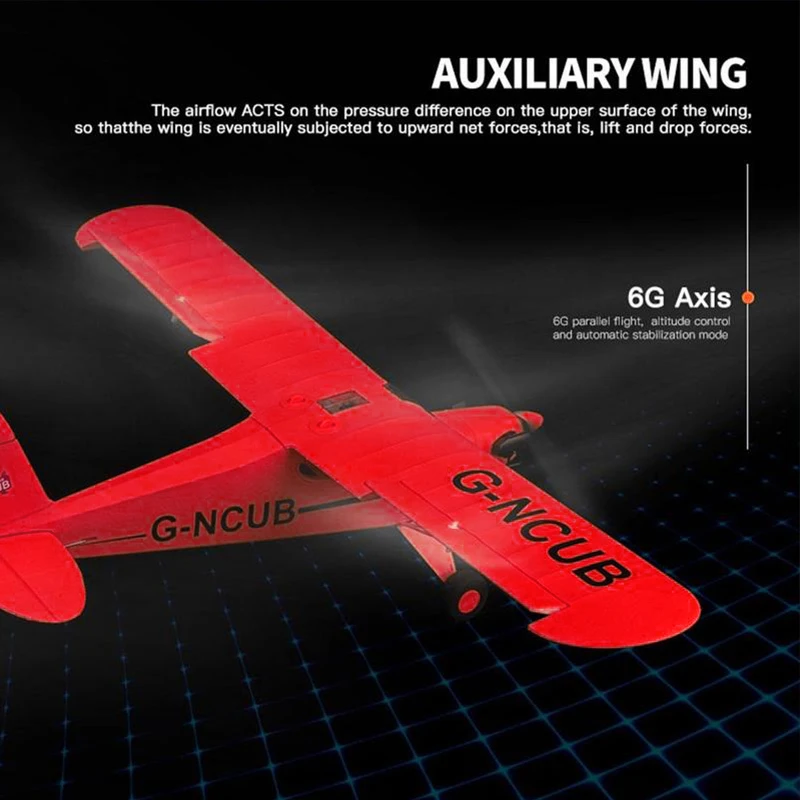 2025 New Hot 2.4G RC Plane WLtoys A160 Upgraded Version Red 5CH 3D/6G Fixed Wing Aircraft Brushless Motor Outdoor Toys For Gift