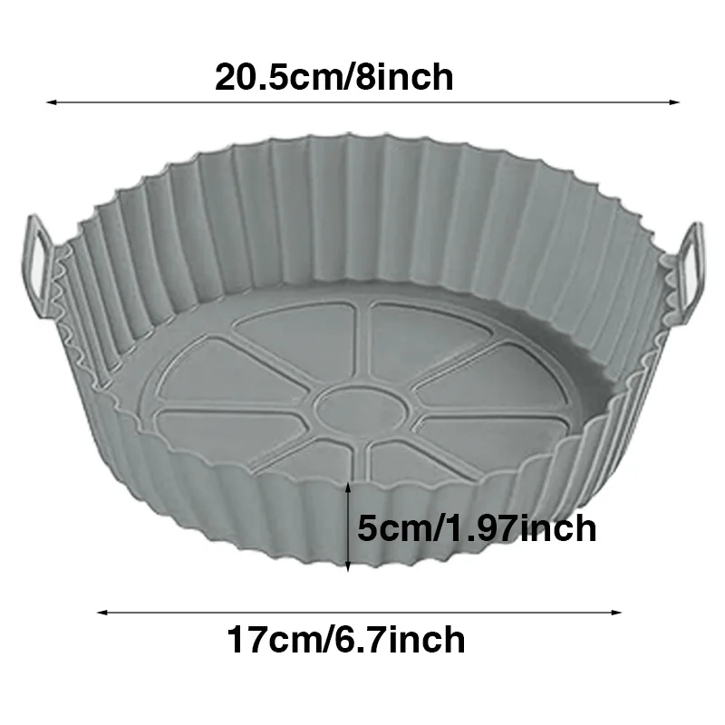 Silicone Air Fryer Liners Pot,Airfryer Basket Cooking Gadgets ,Reusable Baking Tray Non-stick Pizza Pan Oven Kitchen Accessories