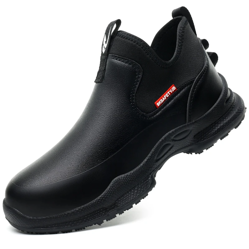 Fashion Men's Shoes Non Slip Waterproof Mens Work Shoes Oil Proof Kitchen Boots Durable Slip on Men Sneakers High Quality Tenis