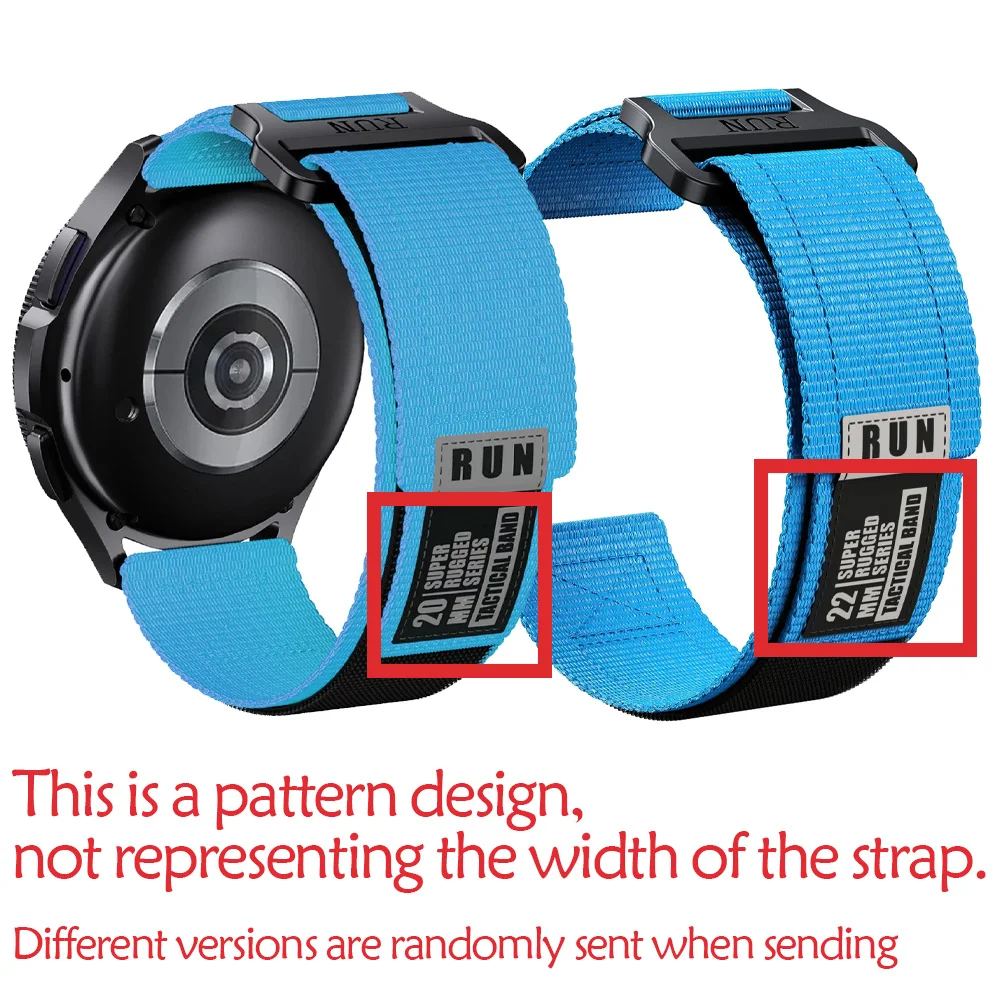 RUN Nylon Band 20mm 22mm Universal Replacement Wristband Sport Watch Strap for Men Women Bracelet Colorful Belt Accessories