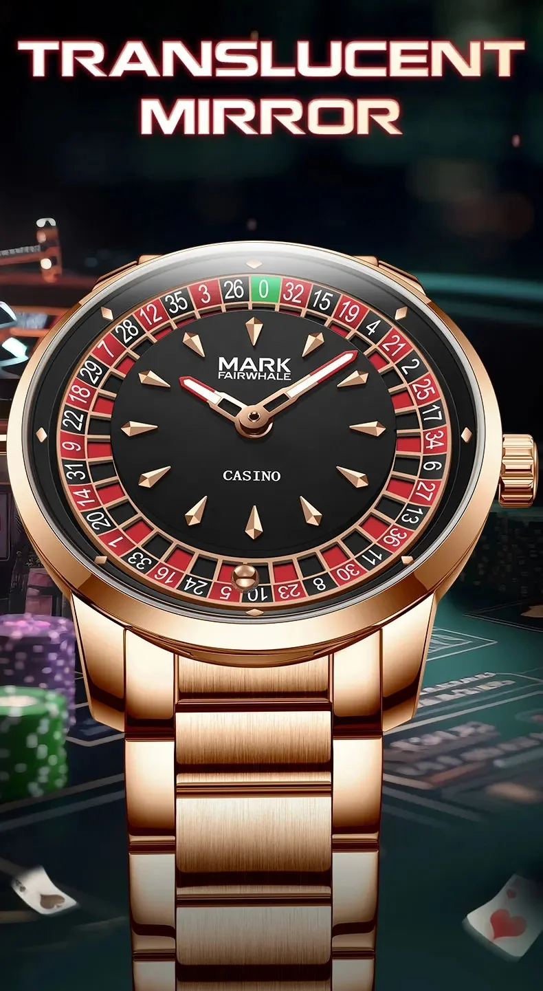 Mark Fairwhale 5031 New Top Brand Men's Quartz Watch Rotating Digital Dial Entertainment Cool Waterproof Night Light Watch Reloj