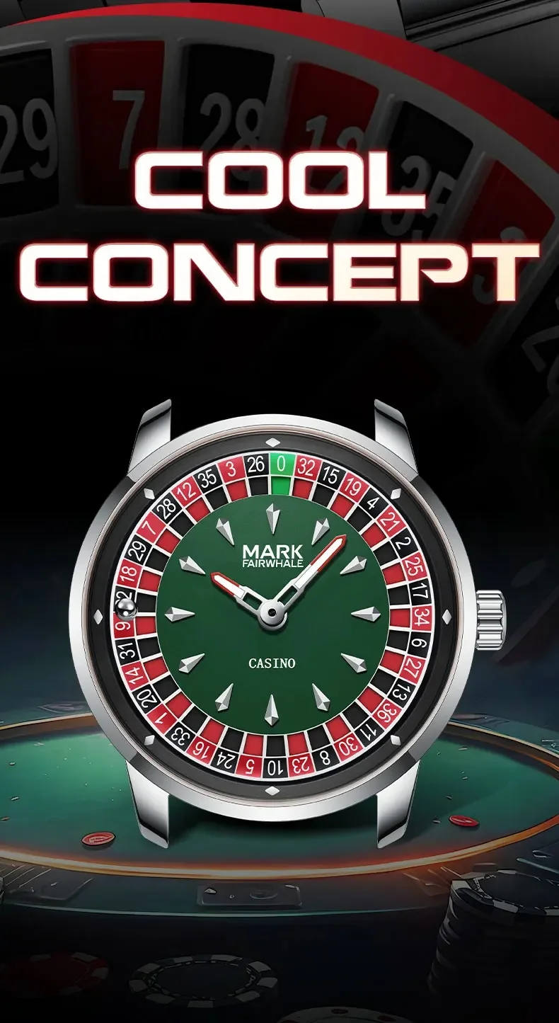 Mark Fairwhale 5031 New Top Brand Men's Quartz Watch Rotating Digital Dial Entertainment Cool Waterproof Night Light Watch Reloj