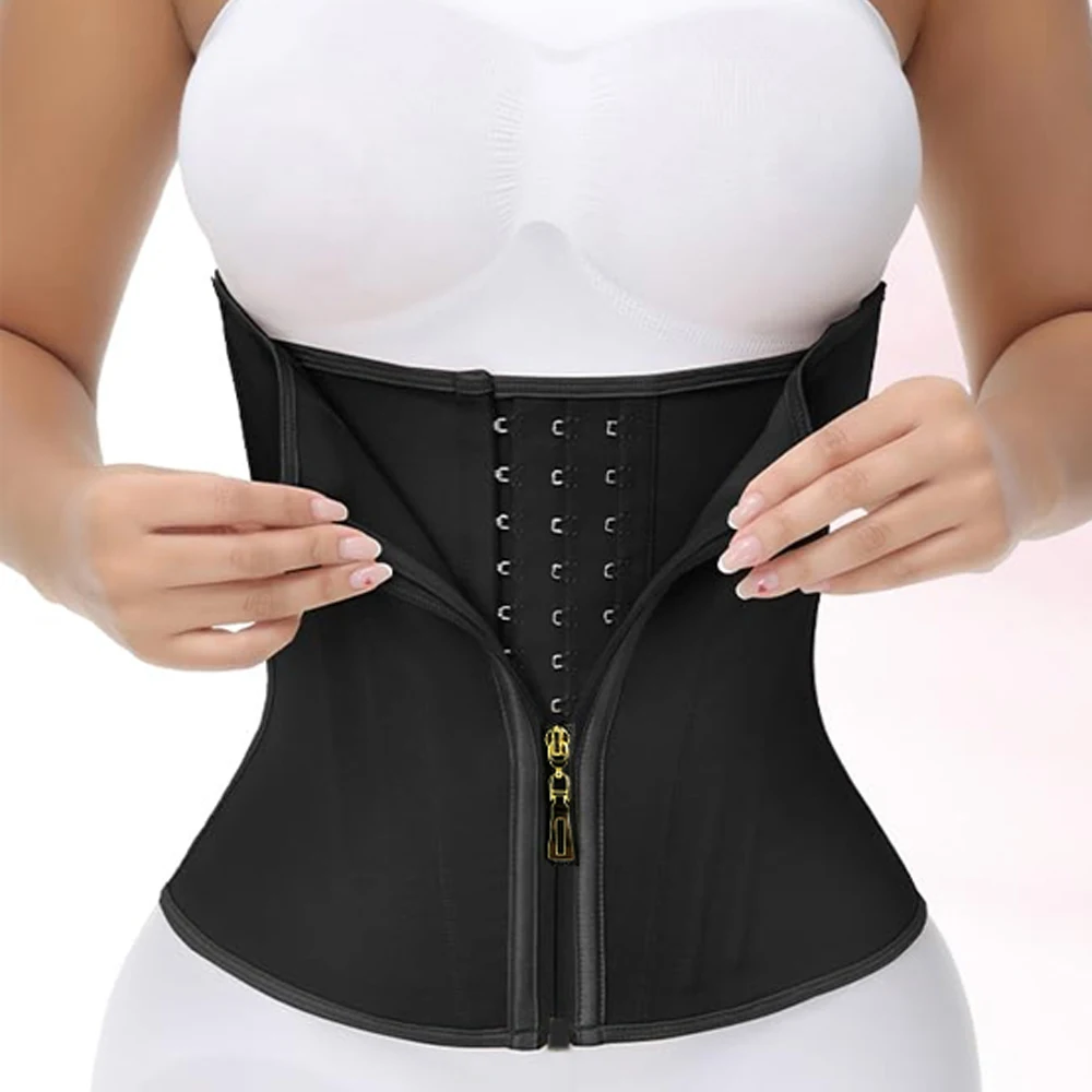 1PCS Waist Trainer for Women Zipper Corset Shapewear Tummy Control Faja Body Shaper Waist Cincher Workout Girdle