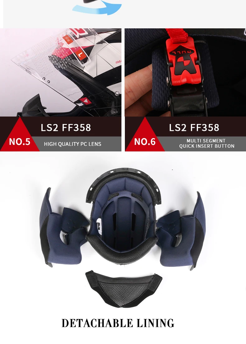 LS2 FF358 Full Face Motorcycle Helmet High Quality LS2 Brazil Flag Capacete Casque Moto Helm ECE Approved No Pump