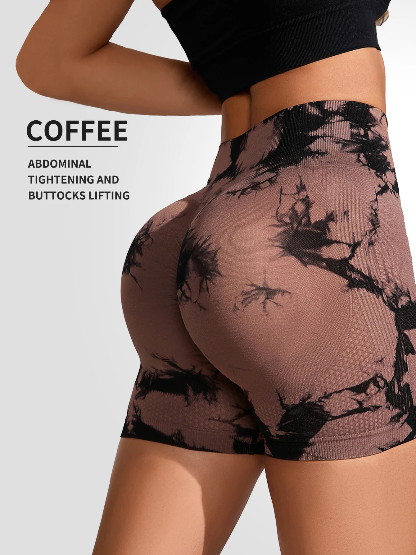 Tie Dye Seamless Leggings for Women High Waist Yoga Pants Scrunch Butt Lifting Elastic Tights Wide Waistband Sports Leggings