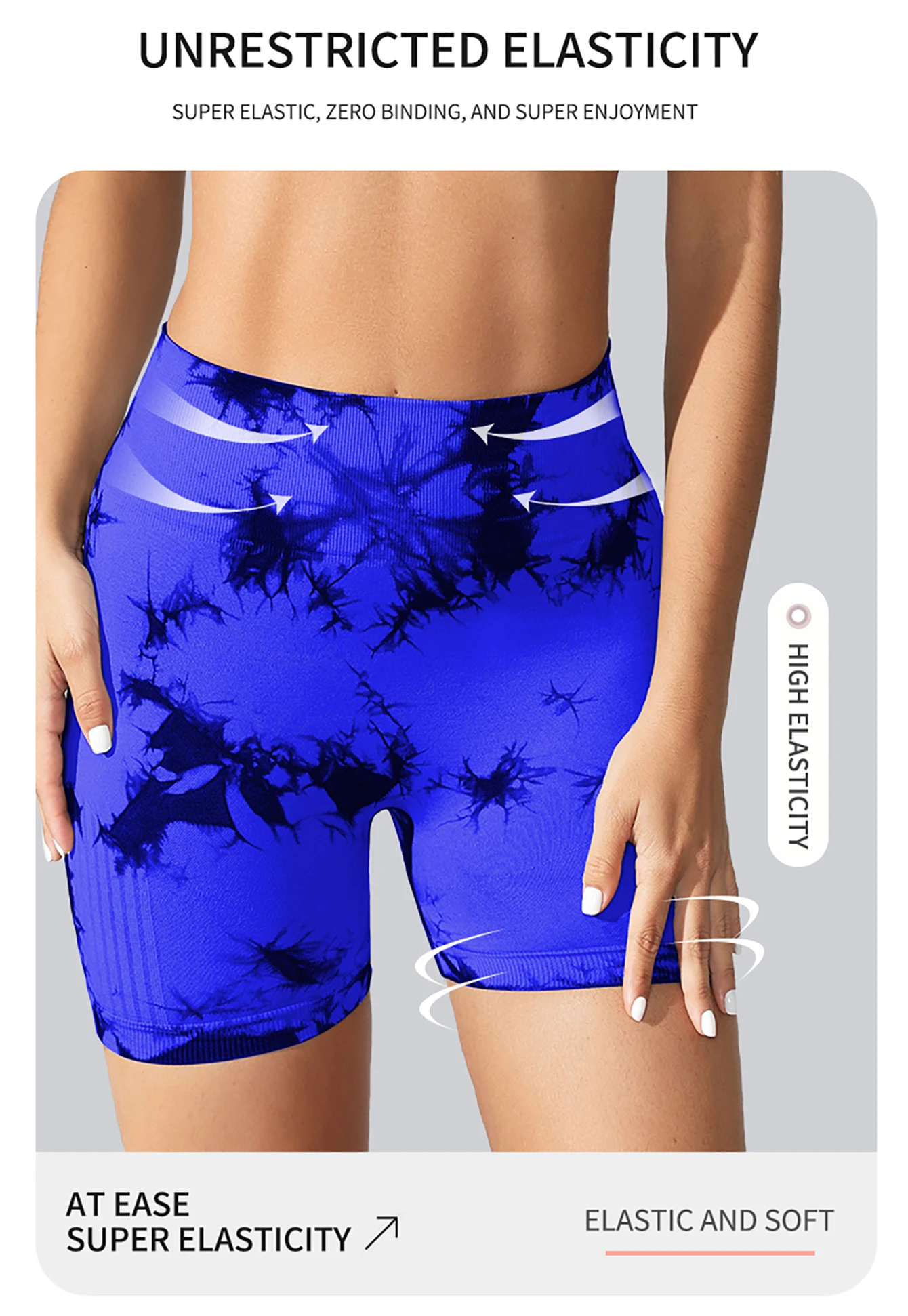 Tie Dye Seamless Leggings for Women High Waist Yoga Pants Scrunch Butt Lifting Elastic Tights Wide Waistband Sports Leggings